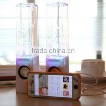 Hot Portable 2.0 Laptop Stereo Dancing Water Fountain Speaker With sd Card Slot