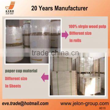 China cheap pe cup paper in sheet for hot drink