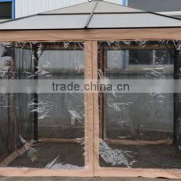 clear plastic gazebo, hardtop gazebo, gazebo with solid roof