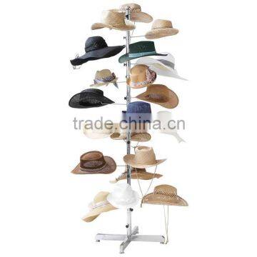 Counter Top Hat Rack - Cap Display Retail Hat Cap Rack Rotating Spinner Metal Stand Floor photo-2