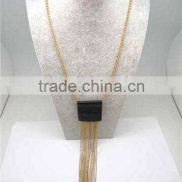 2016 OEM factory Necklace wholesale crystal long chain necklace