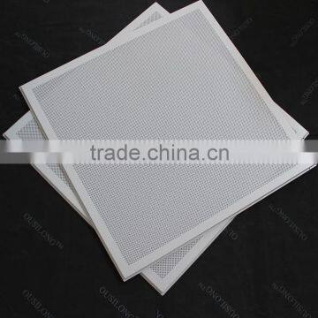 1.8mm Perforated White GI / Metal Acoustic False Ceiling Panels 600x600mm