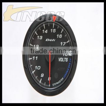 Universal 60MM Racer Gauge With Black Face