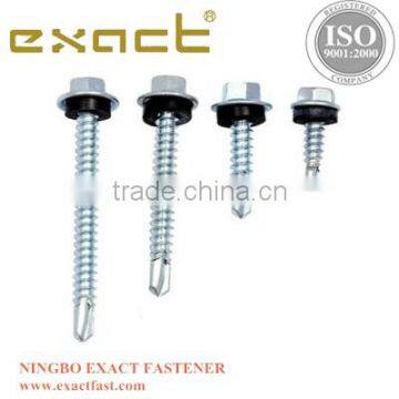 Colored Hex Painted Head Self Drilling Screws With Rubber Washer Roofing Screw With Washer Rubber photo-4