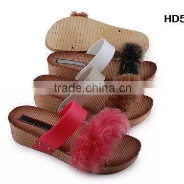 PVC Lady Slippers PCU Wedge Sandals Heels Ladies PCU Sandals