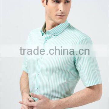 Men's Classical Casual Business Stripe Short Sleeve Shirt photo-2