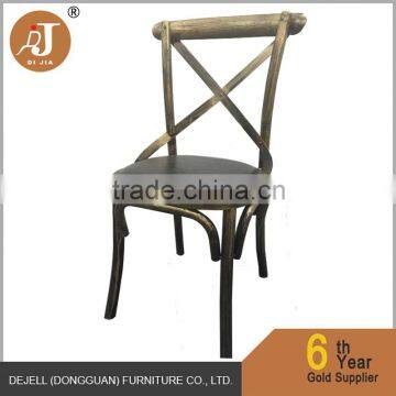 Wholesale Industrial Cross Back Metal Chair Vintage in Dining Chair