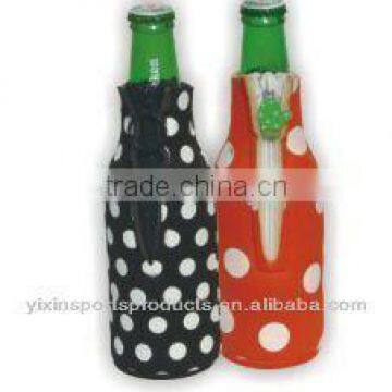 neoprene beer cooler with zipper, bottle holders, beer cooler, beverage cooler