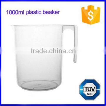 High quality chemistry laboratory plastic beaker 1000ml