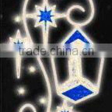 Cute Blue Street Lights 2D Motif Christmas Light for outdoor decoration