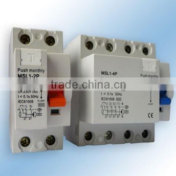 MSL1-2P 4P RCD Residual Current Device circuit breaker