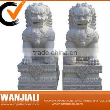 Granite lion sculpture