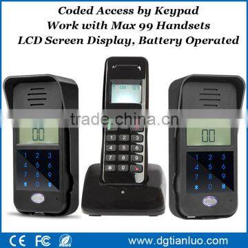 New Design 2.4GHz Coded Unlock Keypad Apartment Wireless Intercom Door Bell