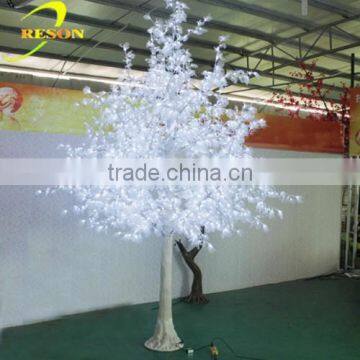 National day decoration white lighted branch tree