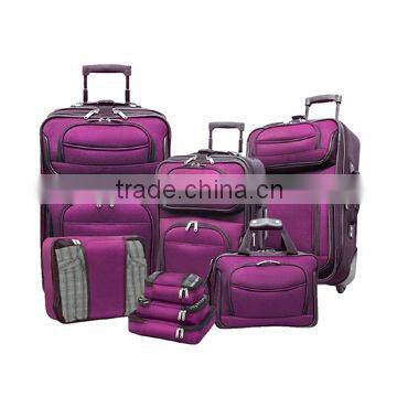 Roller EVA suitcase set, 8-piece, travel bag/storage case/garments bag/cosmetic sac/toiletry kit