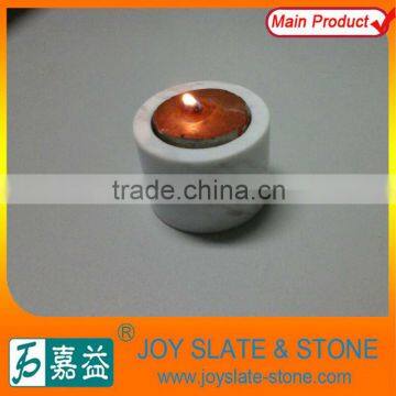 Natural White Marble Stone Vovite Candleholders