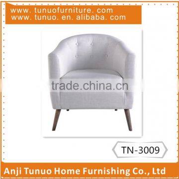 Tulip Armchair,patchwork back cushion, KD rubber wood legs and moveable seat cushion.TN-3009