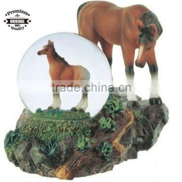 custom resin snow Globe with horse design