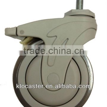 All-plastic medical caster wheels