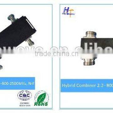 800-2500MHz rf Microwave Hybrid Combiner 2 in 1 Out 3dB Hybrid Coupler