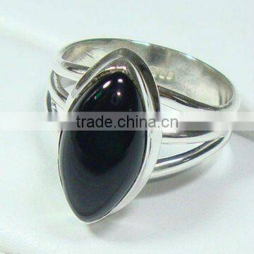 925 sterling silver hand made black onyx fashion Ring