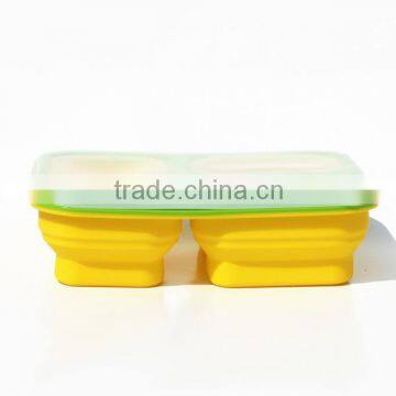 850ML + 400ML + 400ML Silicone Collapsible lunch box