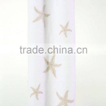 Star Curtains shower with embroidery for bath room