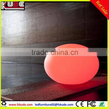 waterproof LED light colors changing flat ball with remote control