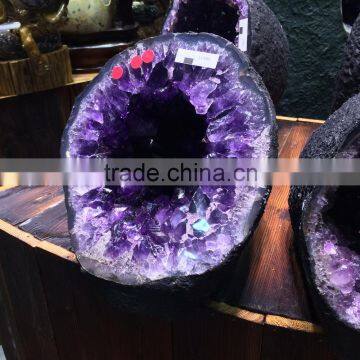 Natural Brazil Amethyst Geode Pocket With Different Shapes Home Decoration