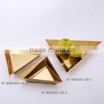 Stainless Steel Triangle Fruit Tray Home Decoration Pieces                        
                                                Quality Choice