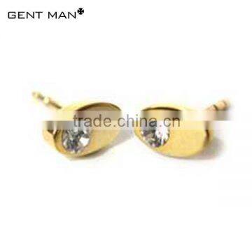 IP Gold 316L Stainless Steel Fashion girls Earrings jewelry for wedding band