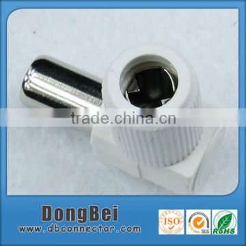 High Performance PAL Female Adaptor For TV Use, Right Angle Plastic Connector