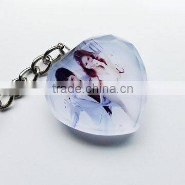 Crystal Keychain for gift or souvenirs customized photo key chain