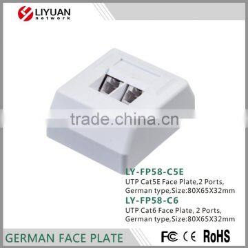 LY-FP58-C5E RJ45 Wall Plate 80X65X32mm faceplate lan cable rj45 face plate