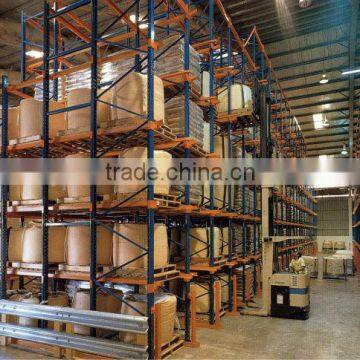 drive in type teardrop pallet rack