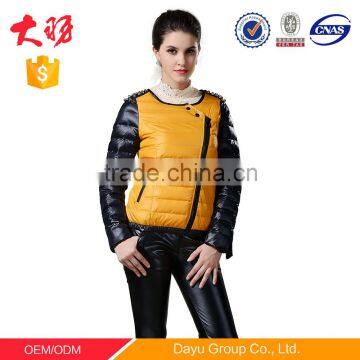 Wholesale down jacket Ultralight custom quilted jacket woman design brand round collar winter jackets