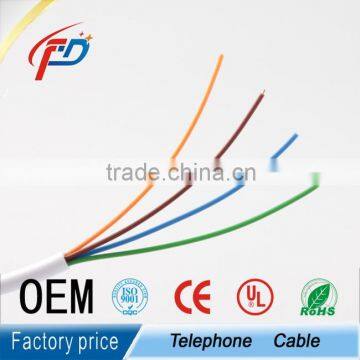 4 cores round Telephone cable 0.5m bare copper