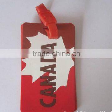 Canada Flag Logo Customized PVC Travel Name Tag