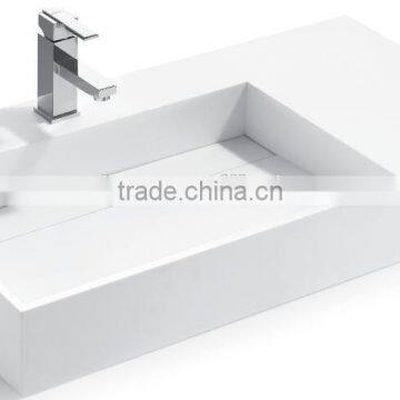 European Popular Acrylic Wash Basin, Acrylic Stone Wash Hand Basin, Wall Hung Wash Basin,Artificial Stone Washing Basin