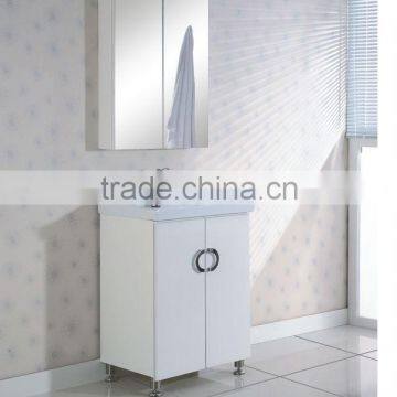 high quality mirrored MDF, PVC bathroom cabinet with legs