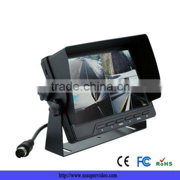 7 inch display LCD 4 CH Car Quad Monitor with Sun Visor CS-S751TMQ