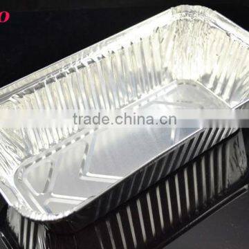 9" rectangular aluminum foil food container