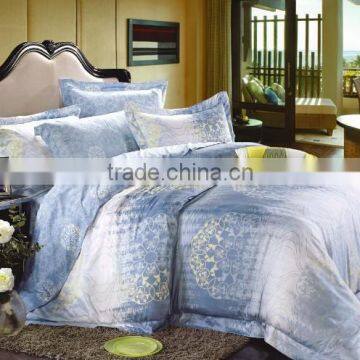 luxury bleached white/dyed/printed tencel bedding set/ bed sheet set/duvet cover wholesale