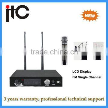 UHF LCD Display FM Single Channel wireless classroom microphone for teaching