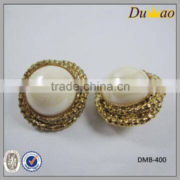 Special design round shape crystal beautiful pearl and rhinestone trimmings