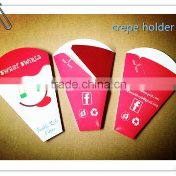 RECYCLABLE CREPE HOLDERS WITH PEFORATED LINES LOGO PRINTED