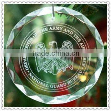 Diamond-Edge Round Glass Ornaments For Xmas Tree Decoration