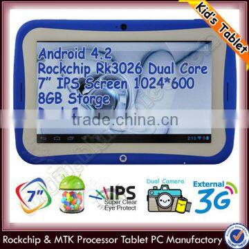 7 inch China Android 4.2 kids learning table pc with rockchip dual core