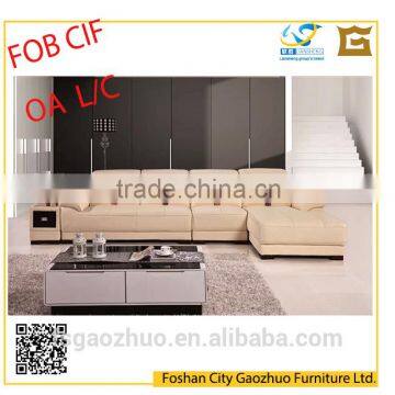 2016 high quality european elegant modern learher sofa set