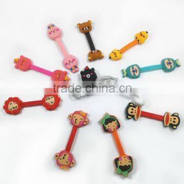 Cute Cartoon Decorative Soft Pvc Earphone/headphones Cable Tie Organizer photo-6
